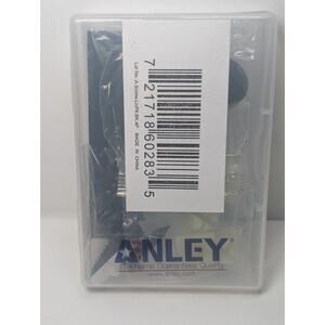 ANLEY Black License Plate Screw Kit 4 Piece New